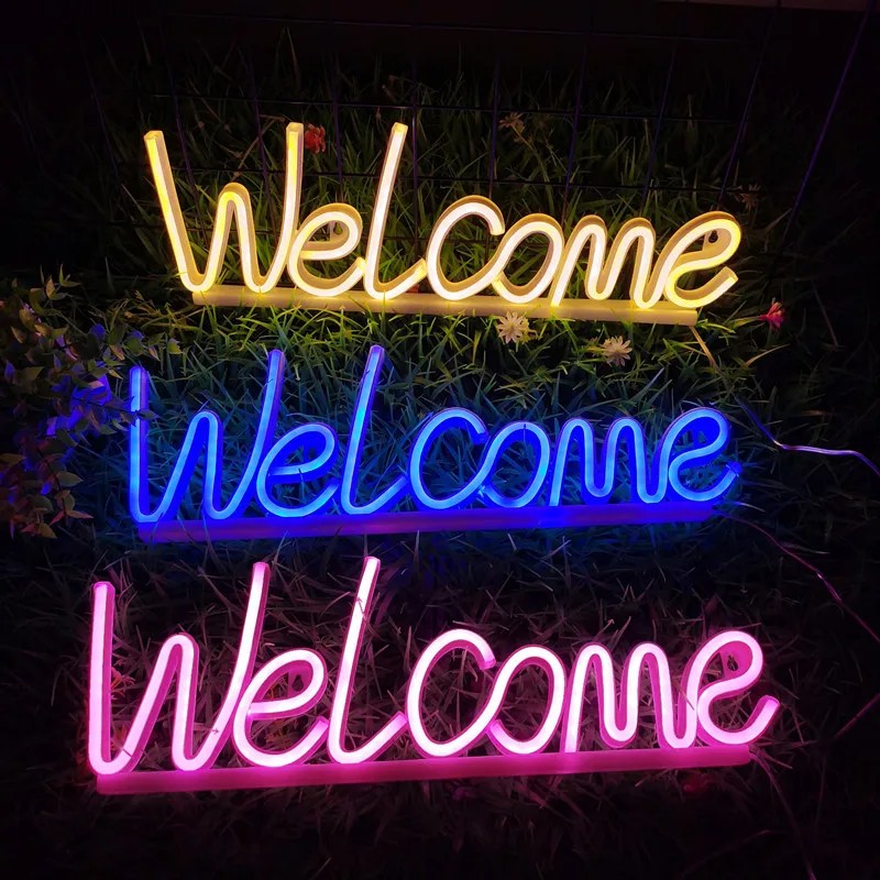 Välkommen - Reklambelyst LED neonskylt