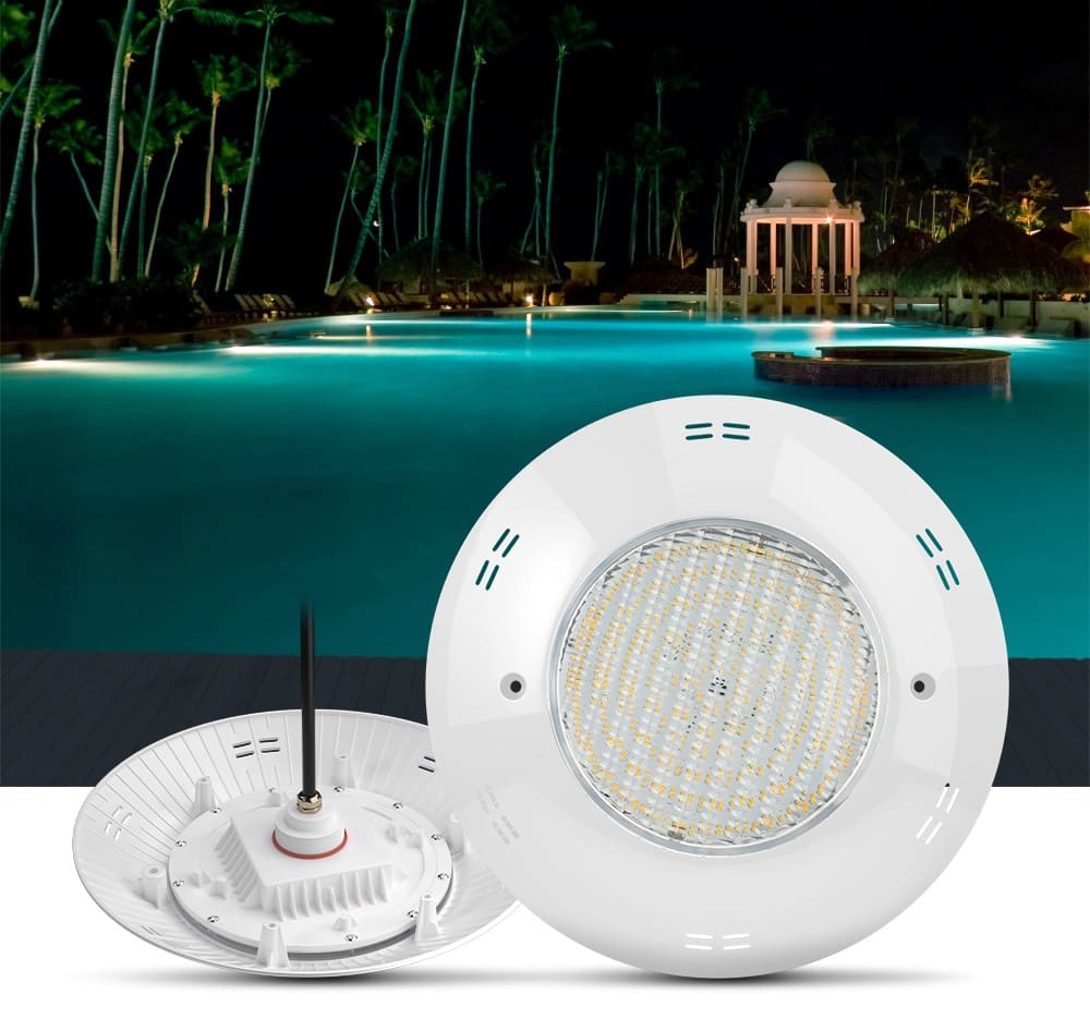 LED-lampa för poolbelysning - vit LED 3000K varmvit